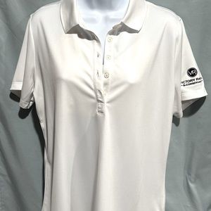 Nike women’s Golf shirt, tour performance, Dri fit. size XL, white w/ club logo.